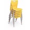 Mooreco Hierarchy School Chair, 4 Leg, 18" Chrome Frame, Yellow Armless Shell, PK5 53318-5-YELLOW-NA-CH - alternate 2